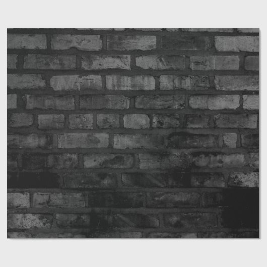 Dunkle Grauziegelwand Geschenkpapier (Flach)