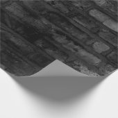 Dunkle Grauziegelwand Geschenkpapier (Ecke)