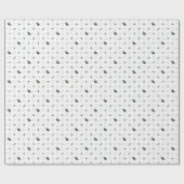 Dunkle Gray Graduation Caps und Diplommuster Geschenkpapier (Flach)