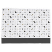 Dunkle Gray Graduation Caps und Diplommuster Große Geschenktüte (Rückseite)