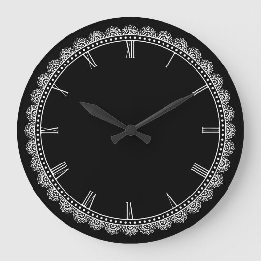 Dunkle Grenze Große Wanduhr (Vorderseite)