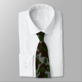 Dunkle grüne Camouflage in Braun und Grau Krawatte (Gebunden)