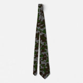 Dunkle grüne Camouflage in Braun und Grau Krawatte (Rückseite)