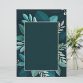 Dunkle Grüne Elegante Karte (Stehend Vorderseite)