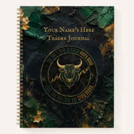 Dunkle grüne Farbe Grunge Bull Design Notizblock