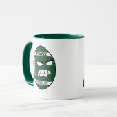 Dunkle grüne Fußball-Tasse für Grand Ma Tasse (Vorderseite Links)
