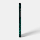 Dunkle grüne Marmortextur iPhone Hülle (Linke Seite)