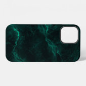 Dunkle grüne Marmortextur iPhone Hülle (Rückseite (Horizontal))