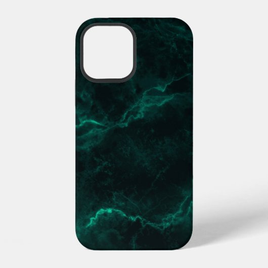 Dunkle grüne Marmortextur iPhone Hülle (Rückseite)