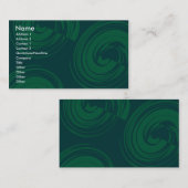 Dunkle grüne Spiralen Visitenkarte (Vorne/Hinten)
