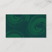 Dunkle grüne Spiralen Visitenkarte (Rückseite)