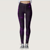 Dunkle Grunge Crosshatch Textur - Lila Leggings (Vorderseite)