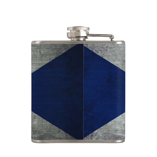 Dunkle Grunge-Flagge Schottlands Flachmann (Rückseite)