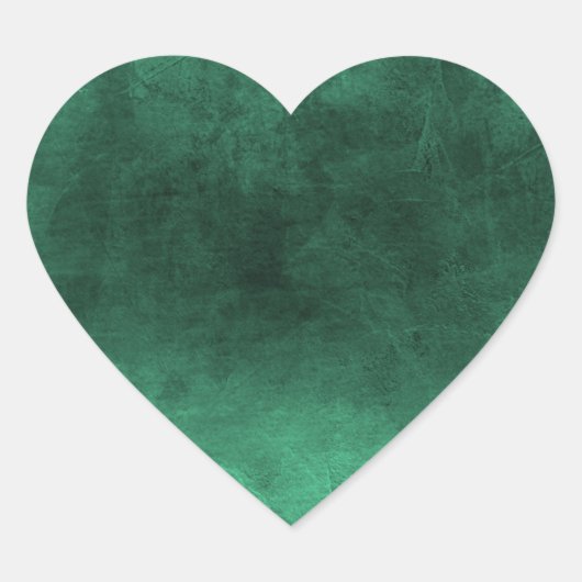 Dunkle Grunge - Grün Herz-Aufkleber (Vorderseite)