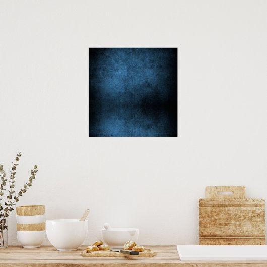 Dunkle Grunge Hintergrund - Blau Poster (Küche)