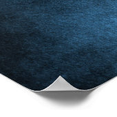 Dunkle Grunge Hintergrund - Blau Poster (Ecke)