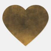 Dunkle Grunge - Orange Herz-Aufkleber (Vorderseite)