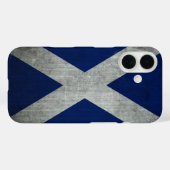 Dunkle Grunge Schottland-Flagge Case-Mate iPhone Hülle (Rückseite (Horizontal))