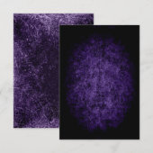 Dunkle Grunge Textur Lila Tonhöhe Einladung Design (Vorne/Hinten)