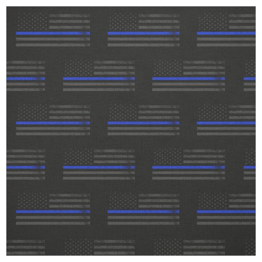 Dunkle Grungy Polizei redet amerikanische Flagge Stoff (Muster)