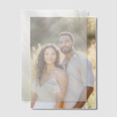 Dunkle Grünstreifen Pergament Einladungen (Versatz (Ehepaar))