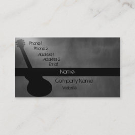 Dunkle Guitar Business Card, grau Visitenkarte