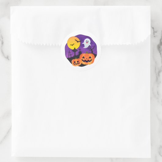 Dunkle Halloween-Ästhetik-Aufkleber Runder Aufkleber (Tasche)