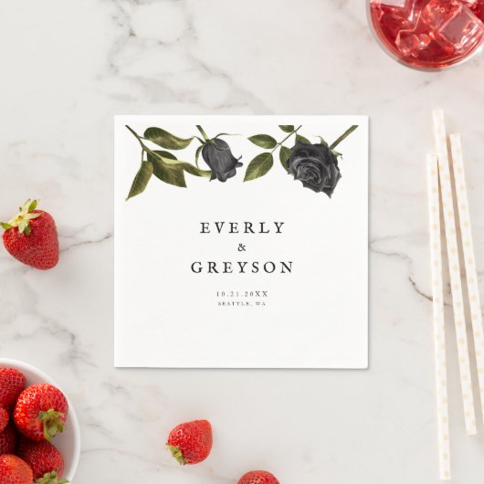 Dunkle Halloween-Rose Serviette (Beispiel)