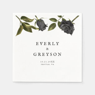 Dunkle Halloween-Rose Serviette