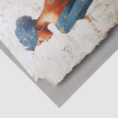 Dunkle Haut Frau in Blue EL6L Decoupage Seidenpapier (Ausschnitt)