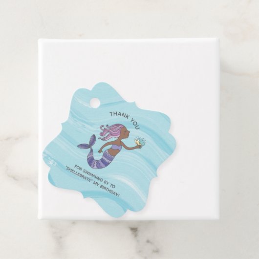 Dunkle Haut Lila Meerjungfrau mit Meeresschildkröt Geschenkanhänger (Beispiel)