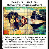 Dunkle Haut Steampunk Frau Collage DK1LF Decoupage Seidenpapier