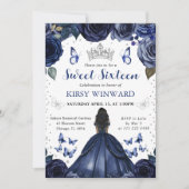 Dunkle Hautprinzessin Sweet 16 Einladung (Vorderseite)