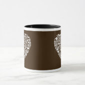 Dunkle heiße Schokoladen-Kakao-Liebe-Tasse Tasse (Zentrum)