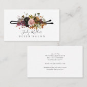 Dunkle Herbstblütensaal Business Cards Visitenkarte (Vorne/Hinten)