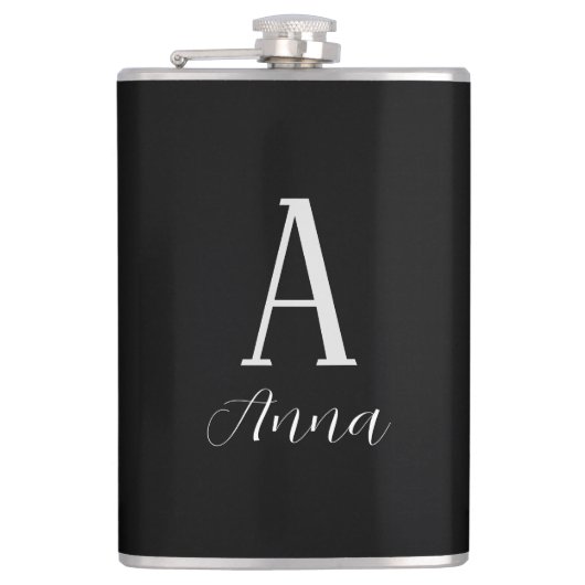 Dunkle Herbstflasche für Monogramm Flachmann (Vorderseite)