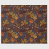 Dunkle Herbstlaub verbinden Zweige Geschenkpapier (Flach)