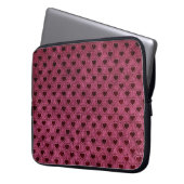 Dunkle Herzen Grunge Muster Laptopschutzhülle (Vorderseite Links)