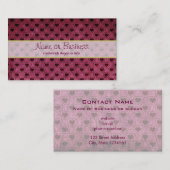 Dunkle Herzen Grunge Muster Visitenkarte (Vorne/Hinten)