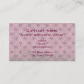 Dunkle Herzen Grunge Muster Visitenkarte (Rückseite)