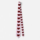 Dunkle Herzen Pink Necktie Krawatte (Vorderseite)