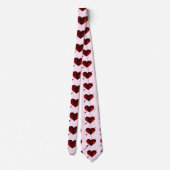 Dunkle Herzen Pink Necktie Krawatte (Rückseite)
