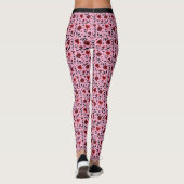 Dunkle Herzen und Rose gehen Leggings (Rückseite)