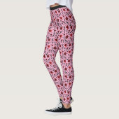 Dunkle Herzen und Rose gehen Leggings (Links)