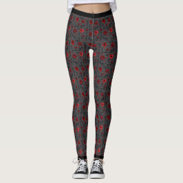 Dunkle Herzen und Rose gehen Leggings