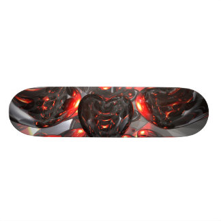 Dunkle Herzenabstrakter Skateboard