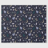 Dunkle Hexe Weihnachten Weihnachtswrapping Paper Geschenkpapier (Flach)