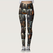 Dunkle Hexen Collage Leggings - Spooky (Vorderseite)