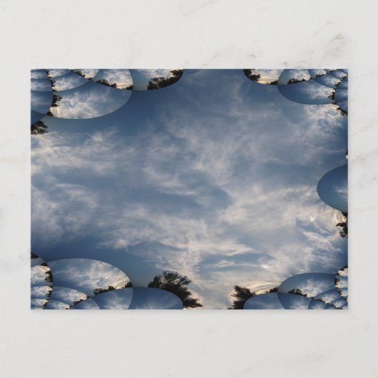 Dunkle Himmel mit einem Fraktal Postkarte (Vorderseite)