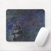 Dunkle Himmel-Schiffs-Collage Mousepad (Mit Mouse)